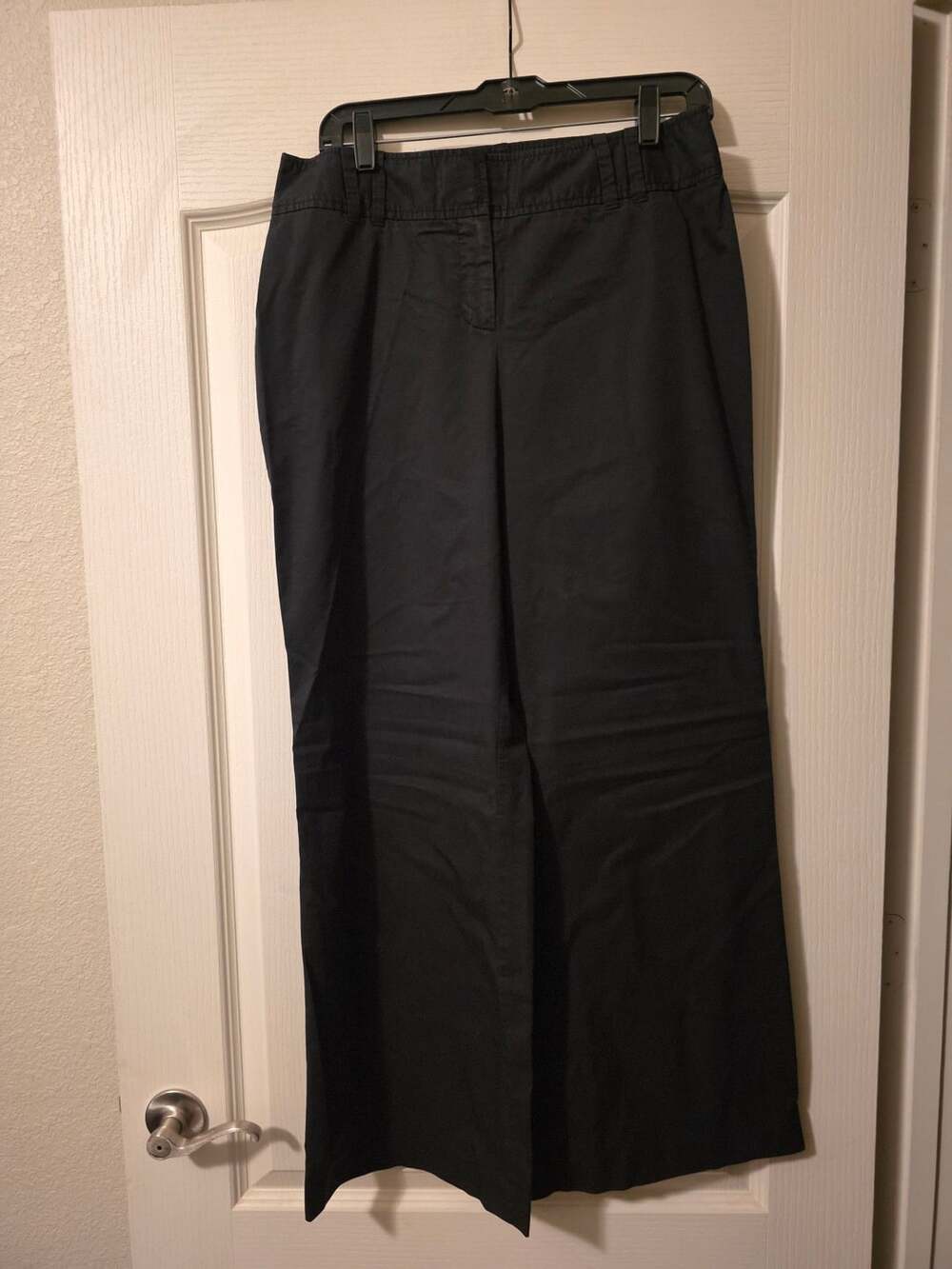 Ann Taylor Loft Julie Black Wide Leg Pants Size 10